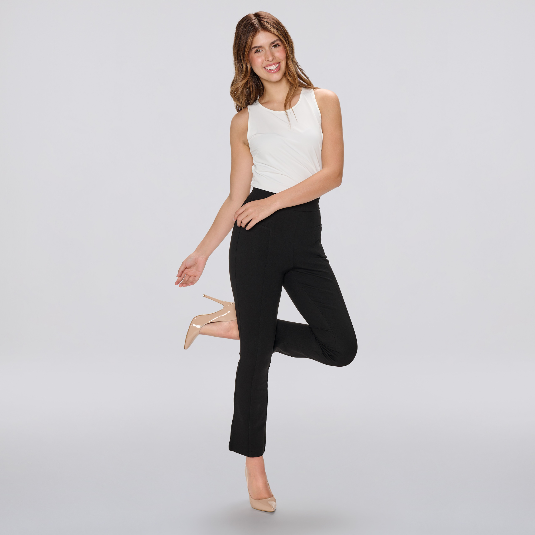 Lari Cropped Flare Trousers