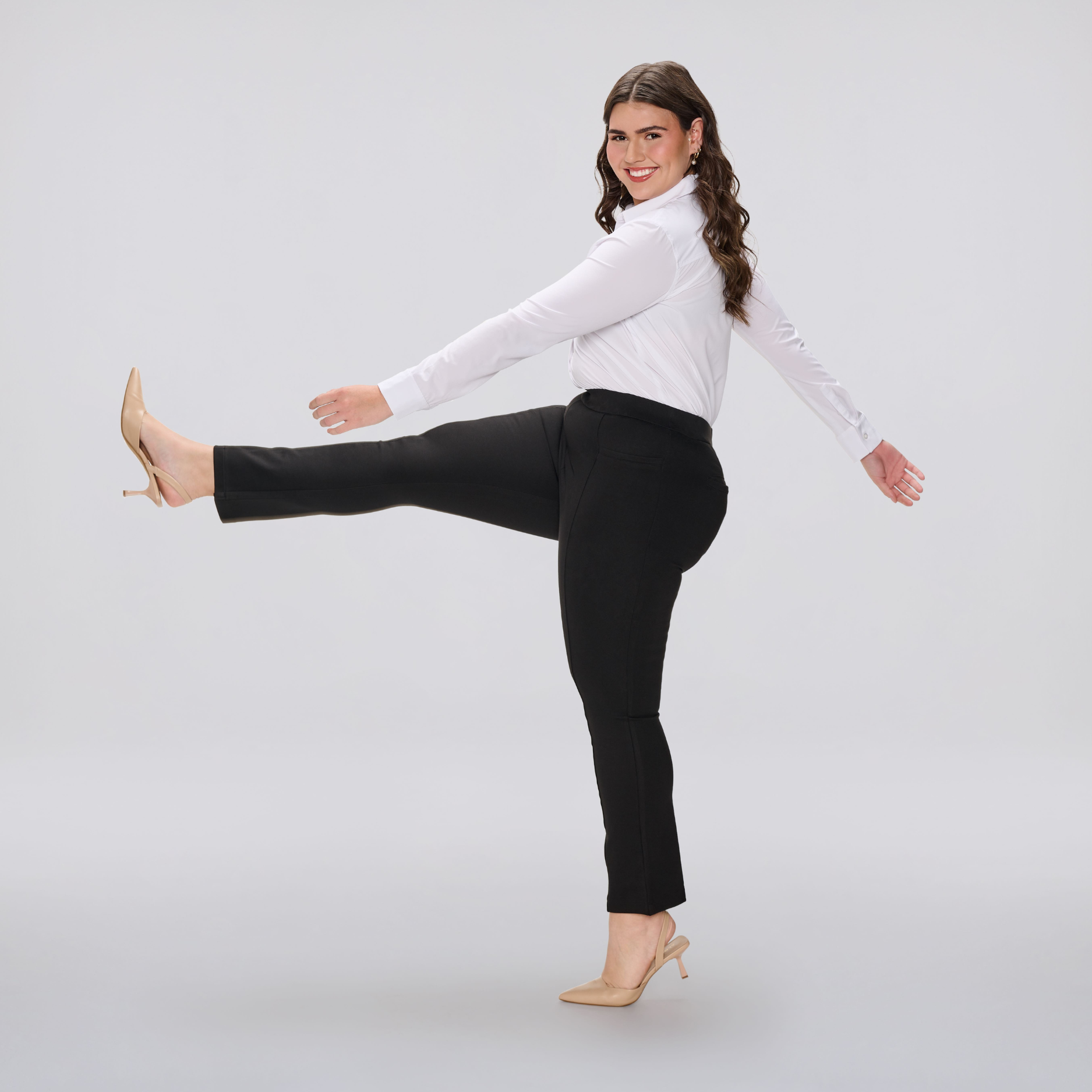 Lari Cropped Flare Trousers