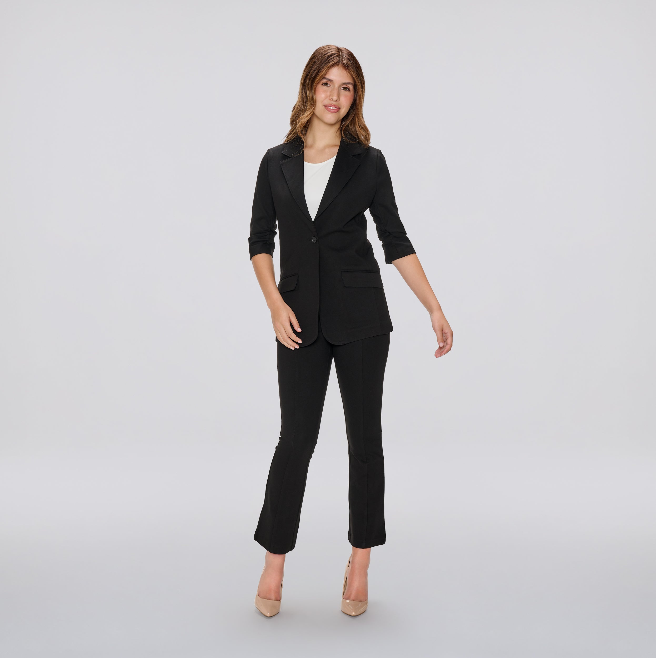 Alyssa Ruched Sleeve Blazer