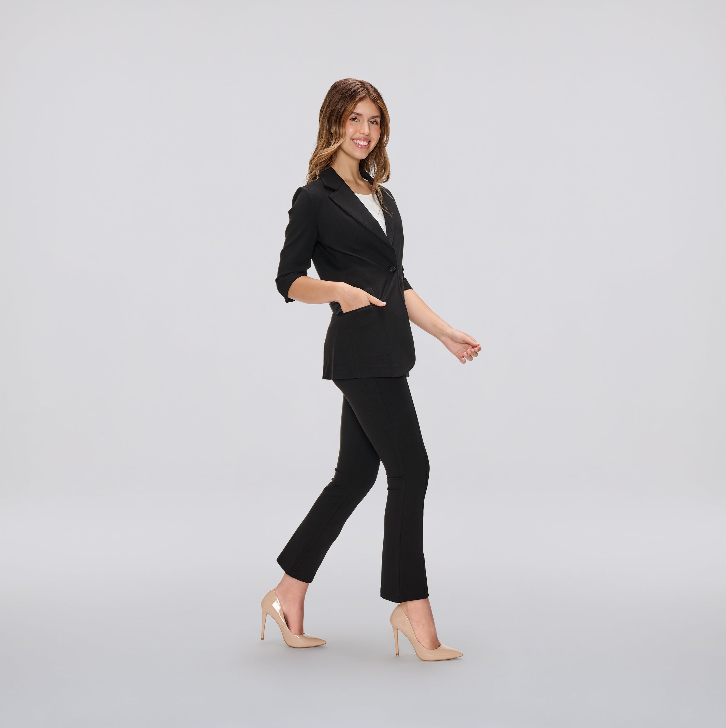 Alyssa Ruched Sleeve Blazer