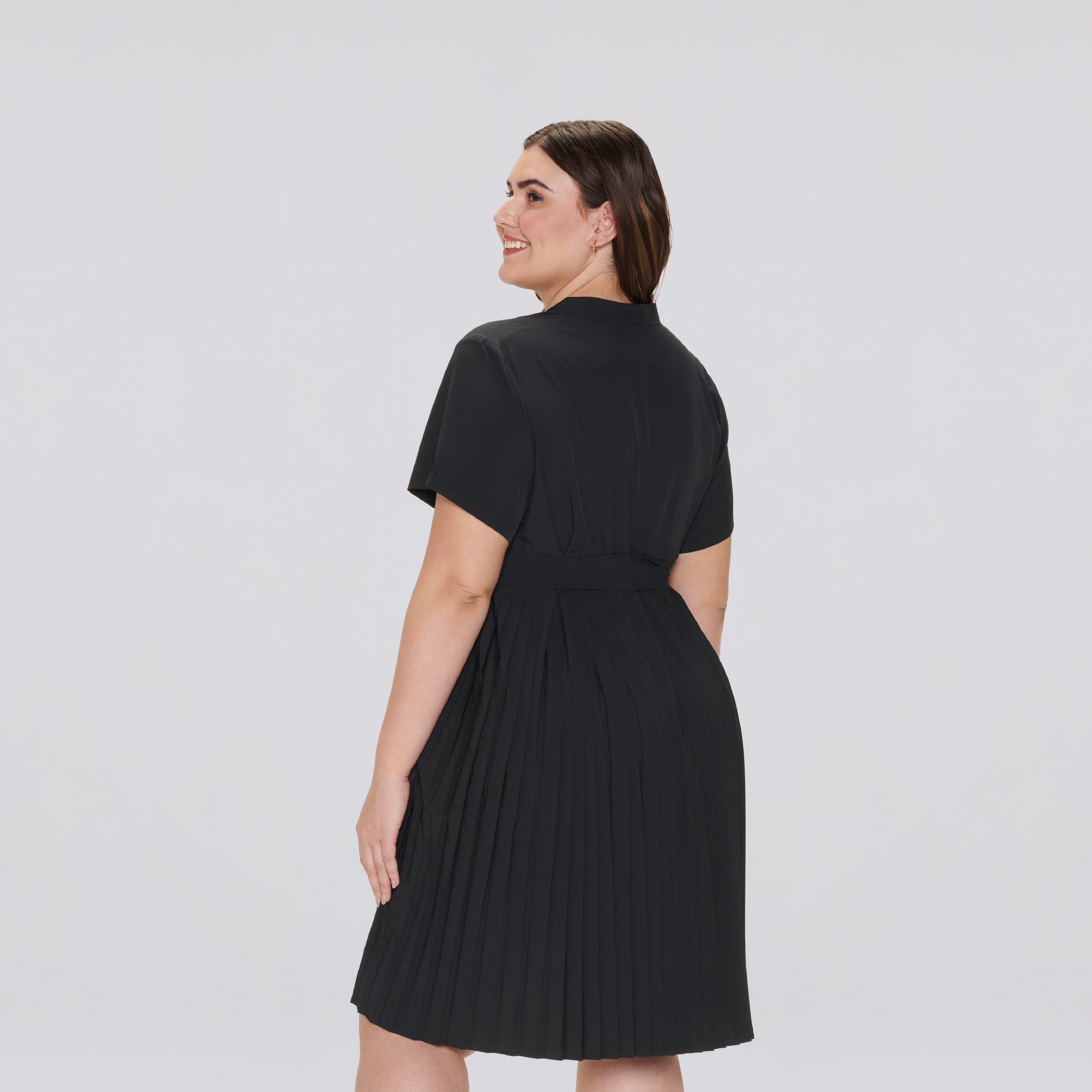 Gabrielle Pleated Back Dress with Pockets
