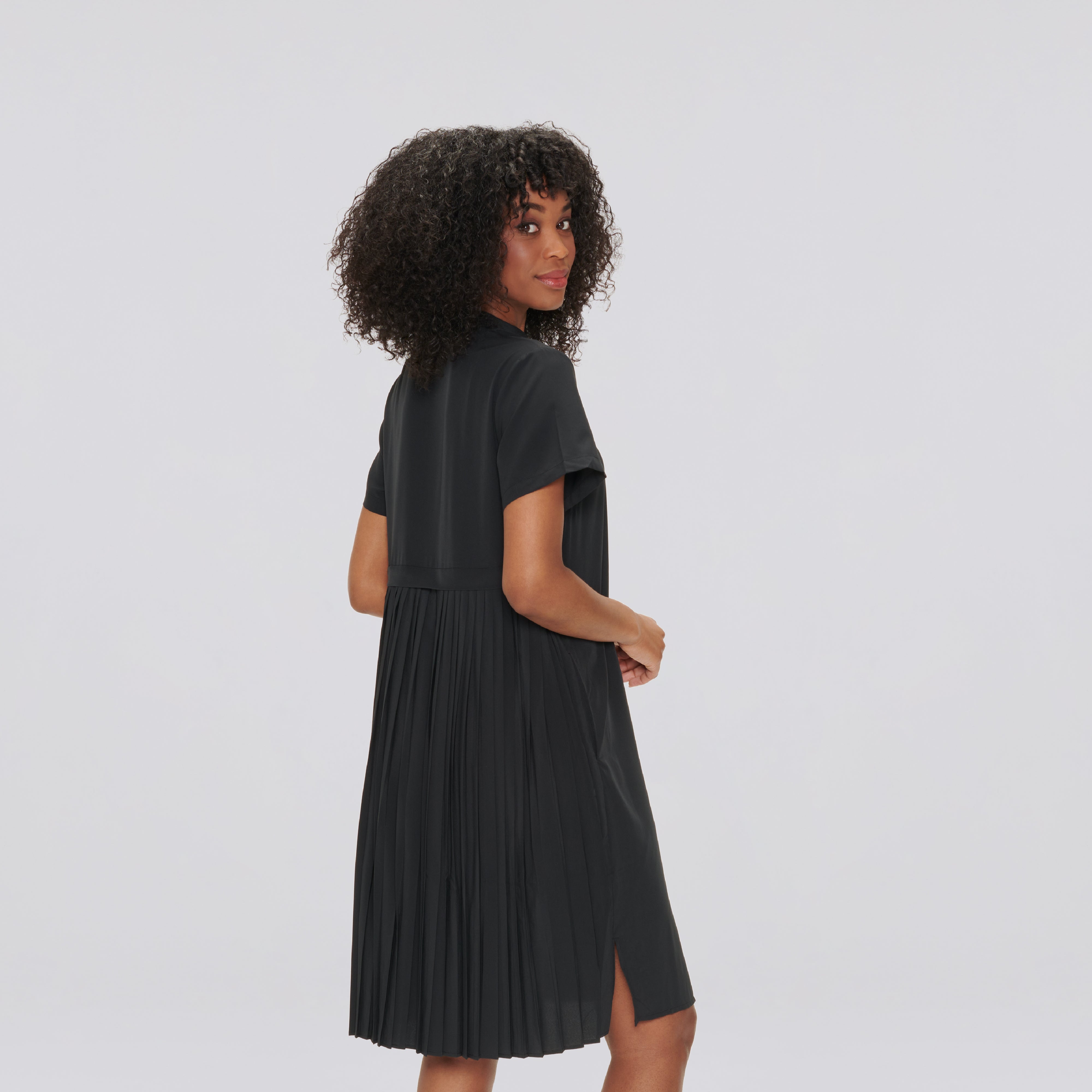 Gabrielle Pleated Back Dress with Pockets
