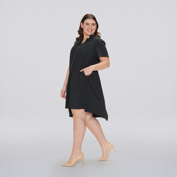 Gabrielle Pleated Back Dress with Pockets