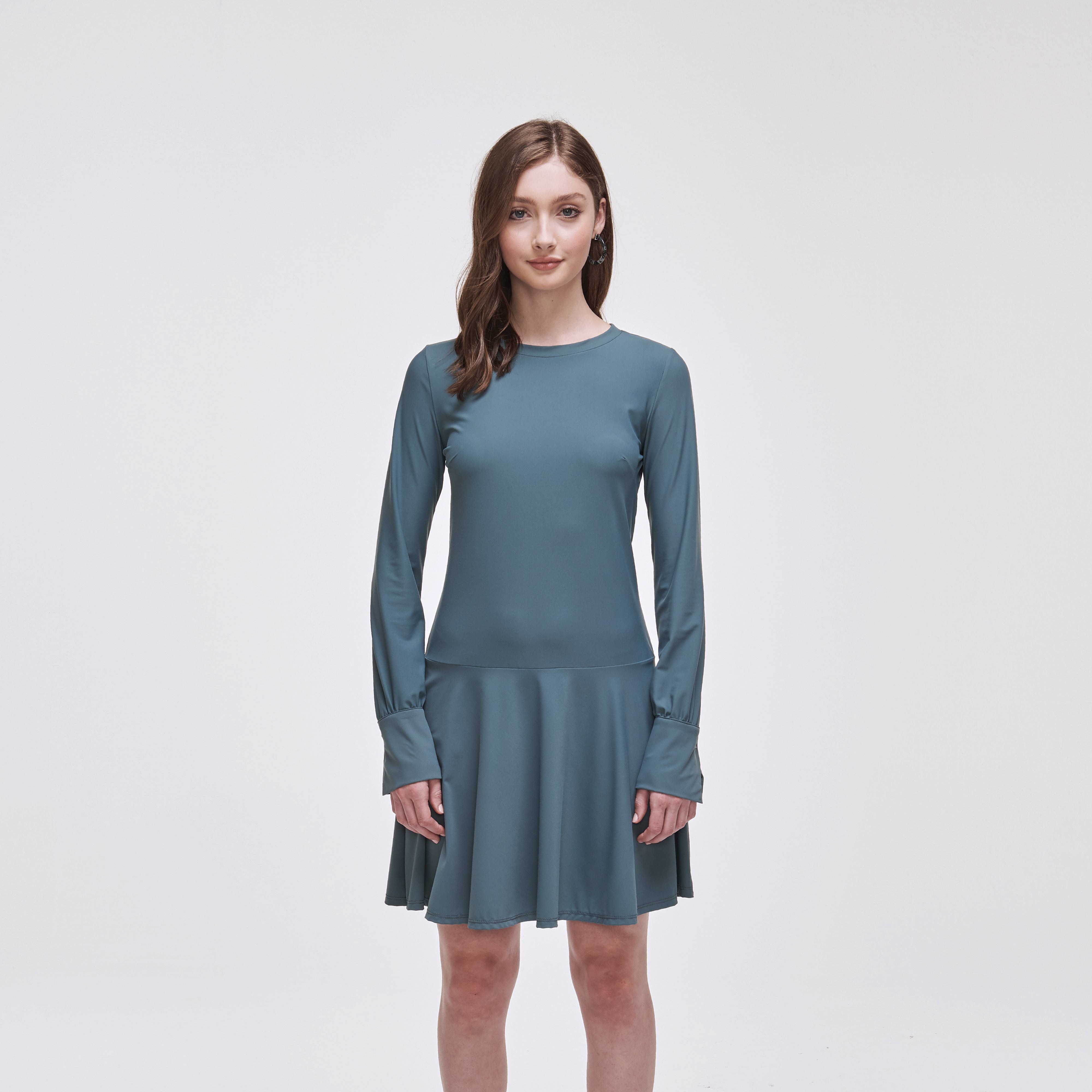 Hazel Drop Waist Dress L / Slate Blue Hazel Drop Waist Dress L / Slate Blue